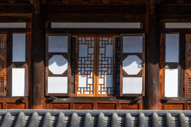 istock traditional Korean window in the Buddhist temple 2184715519