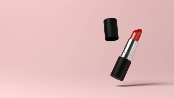 istock Lipstick isolated on pink background. Levitating. Copy space. 2184717410