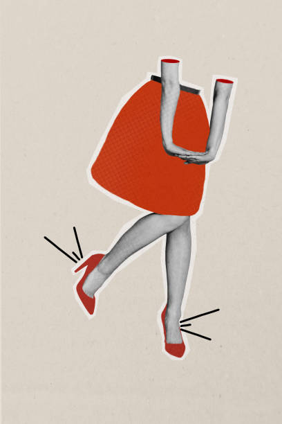 istock Creative design composite trend artwork collage of dancer club party anonymous silhouette young lady dance skirt highheels model posing 2184725011