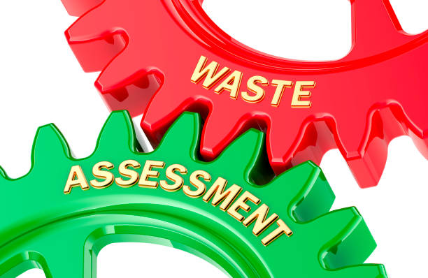 istock Waste Assessment concept with colored gearwheels. 3D rendering 2184727978
