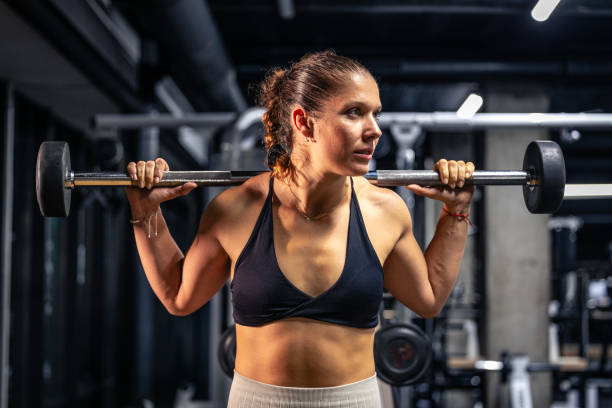 istock Pushing up to the limits. Training hard in the gym. 2184728113