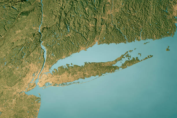 istock Long Island Satellite Topographic Map 3D Render True Color 2184732028