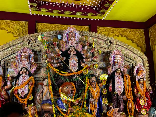 istock Durga Pooja, Bengali Mata, Navratri Festival 2184736767