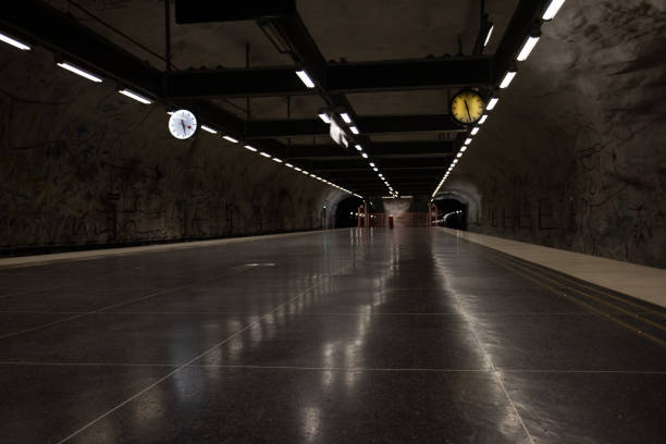 Empty Subway station in Stockholm