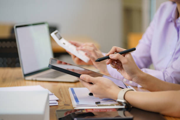 istock Young business teamwork working with business report documents on office desk.Brainstorming Business People Design Planning, Brainstorming Planning Partnership. 2184744587