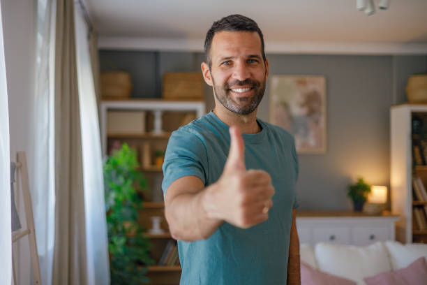istock Thumbs up for the positive attitude 2184745958