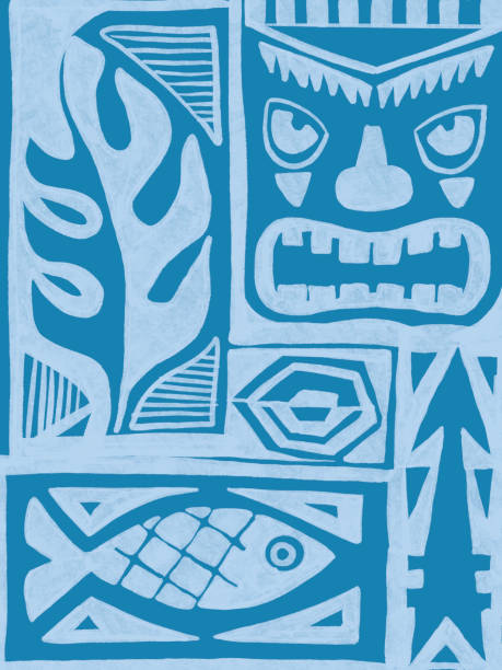 istock Hawaiian tribal exotic fabric and Polynesian tapa cloth patchwork abstract 2184750924