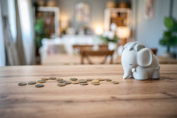 istock Cute savings: An elephant piggy bank for the future 2184753891