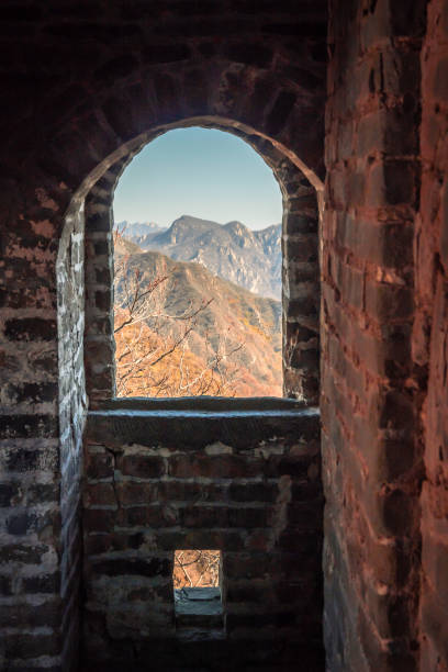 Great Wall of China through window