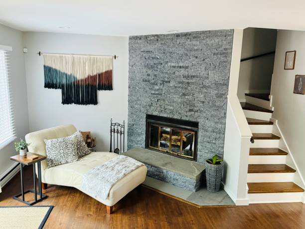 Esthetically nice looking interior design for a cozy and quaint ski chalet in the Catskill Mountains in Upstate New York/