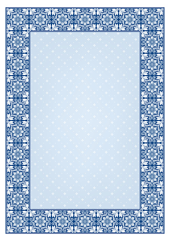 Rectangular Classic Framework With Azulejo Tile Elements Swatch Of The ...