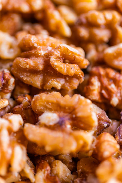 Wholesome and nutrient-packed organic walnuts, offering a deep, nutty taste that complements both sweet and savory foods. Part of a food series.