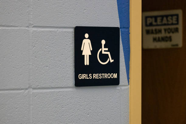 istock Girls Restroom in High School 2184762499