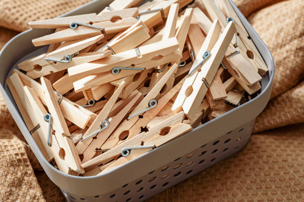 The clothespin is in a ceramic