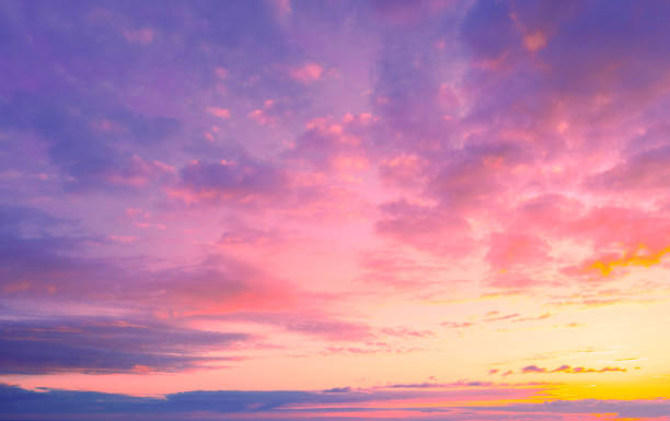 istock Colorful cloudy sky at sunset. Gradient color. Sky texture. Abstract nature background 2184765912