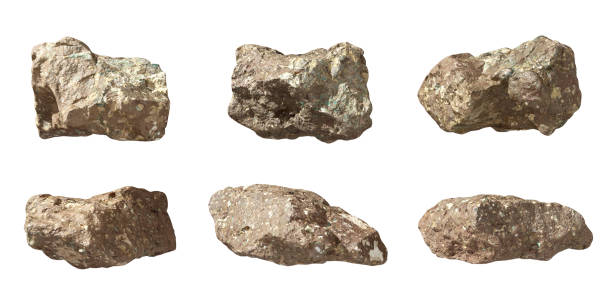 istock Nature stones rubble shapes on white backgrounds 3d render 2184767221