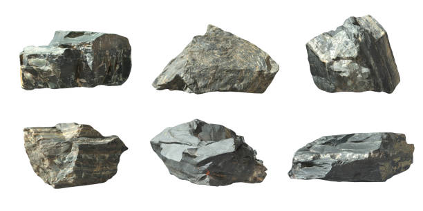 istock Isolated stones sharp various shapes cutout white backgrounds 3d illustrations 2184767228