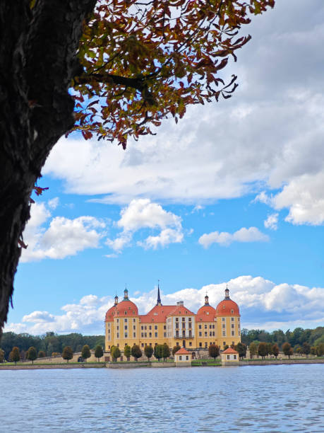 beautiful castle moritzburg in autumn