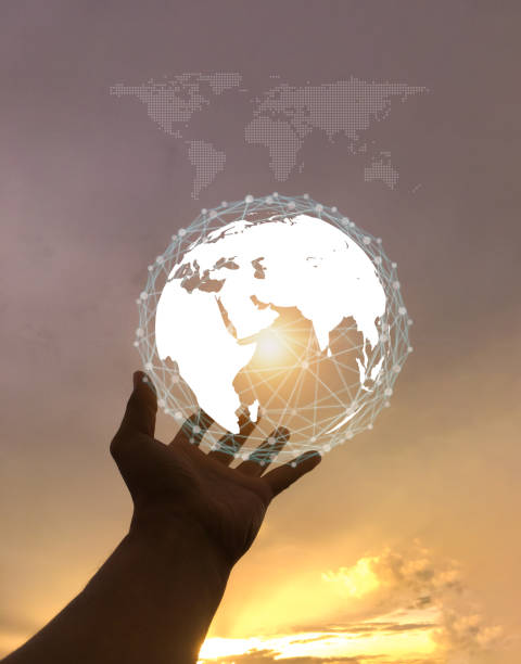 istock Age of technology People's, Use of technology in the modern era, Interconnection by internet network, Communication with the Internet, Communicating with each other around the world without borders 2184771663