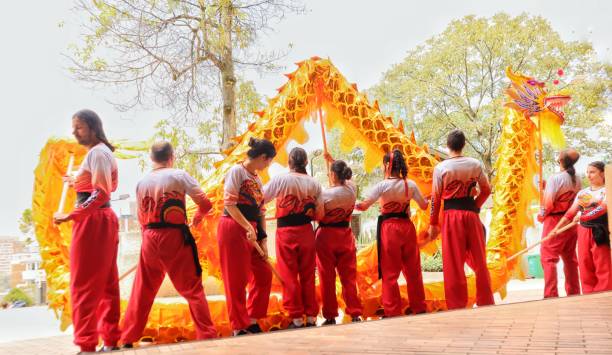 istock Dancers preparing for New Year dance. 2184776601
