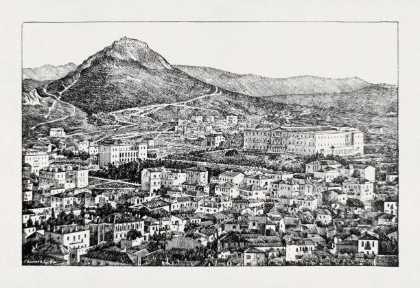 istock 19th century illustration of Athens 2184781944