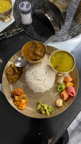 istock Bengali food thali in a restaurant 2184782807