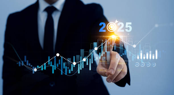 istock Business plan strategy and development. Aim strategy startup business in new year 2025.Business goals trends in 2025.Increase arrow graph corporate business future growth year 2025 2184787204