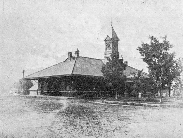 istock Antique image of Worcester and surroundings, Massachusetts: Depot, Athol 2184787280