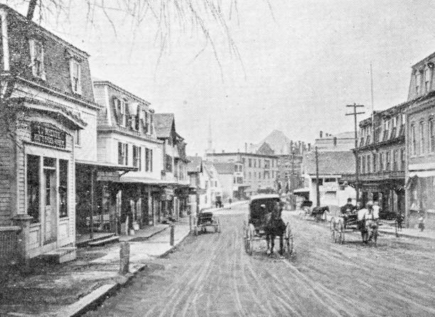 istock Antique image of Worcester and surroundings, Massachusetts: Exchange Street 2184787675