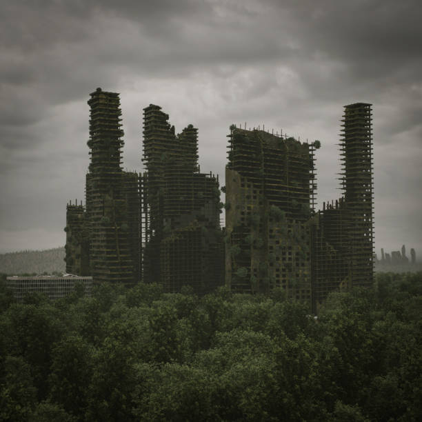 istock Abandoned Skyscrapers Overtaken by Nature 2184788300