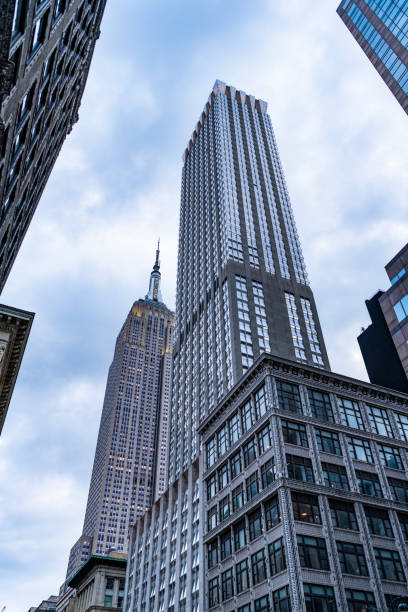 istock Architecture diversity. Skyscraper building architecture. Skyscraper in business district. Modern building in metropolis city. Business building skyscraper in city. City downtown with skyscraper 2184789277