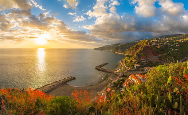 istock Ribeira Brava town at sunset, Madeira 2184793180