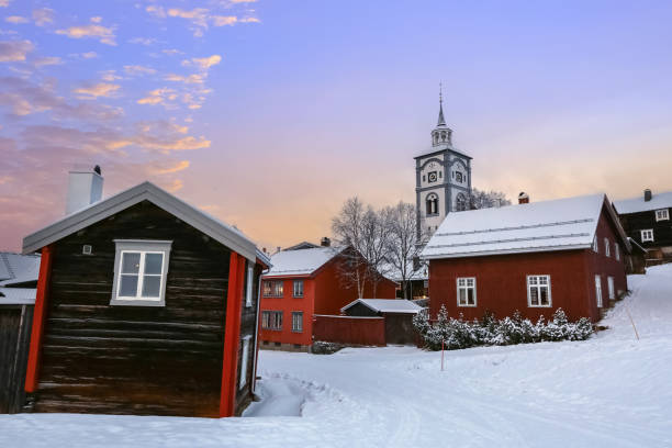 istock Church in the town Roeros, Norway 2184793289
