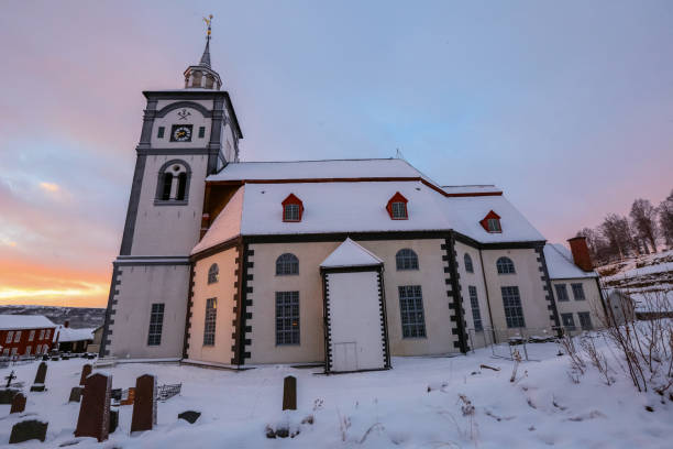 istock Church in the town Roeros, Norway 2184793365