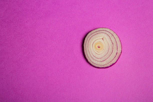 purple onion on purple color background