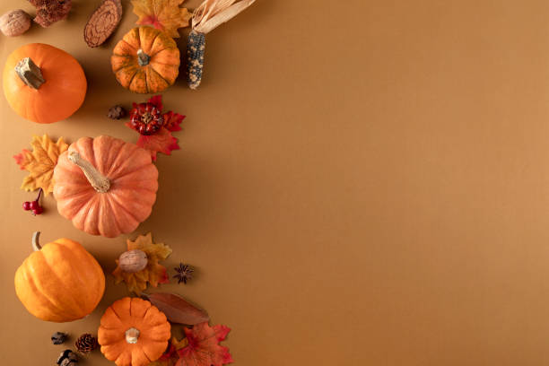 istock Thanksgiving Holiday Background with Pumpkins 2184800214