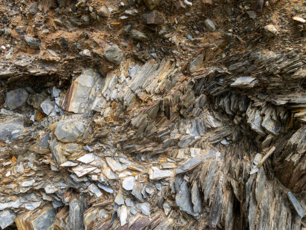 istock Rock layers pattern. Stone background, natural rock formation. Layered rock formations on a background. 2184801725