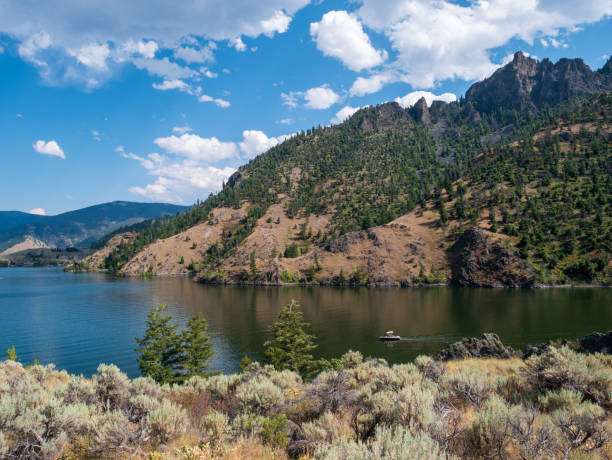 istock A boat floats on a mountain lake in idaho 2184804952
