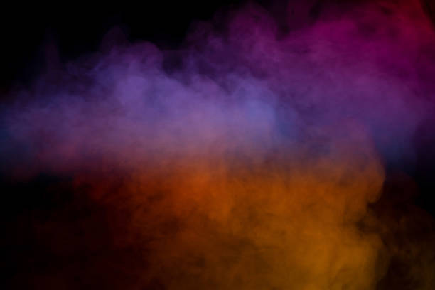 istock Blue and purple steam on a black background. 2184808417