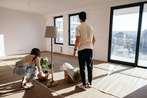 istock Unpacking time in new modern home 2184824640