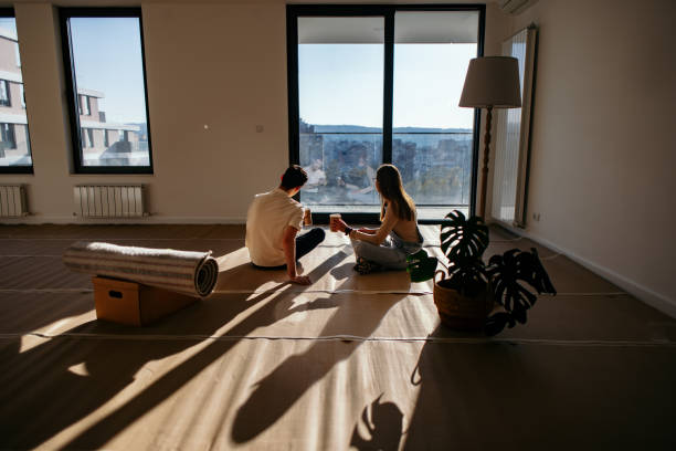istock Sunlit coffee break at new home 2184825393