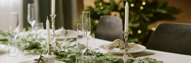 istock Header of Decorated Table for X-mas Party 2184833862