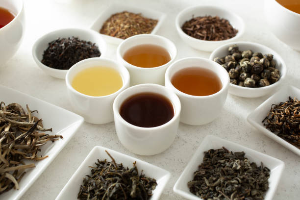 istock tea liquor and tea leaves 2184842618