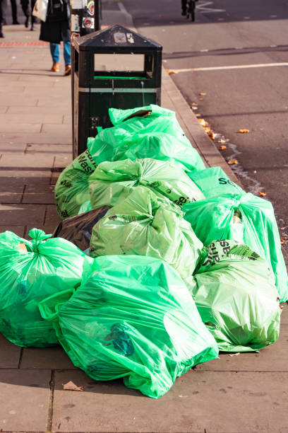istock Rubbish ready for collection on London street 2184843477