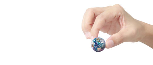 istock Globe ,earth in human hand, holding. Earth image provided by Nasa 2184861080