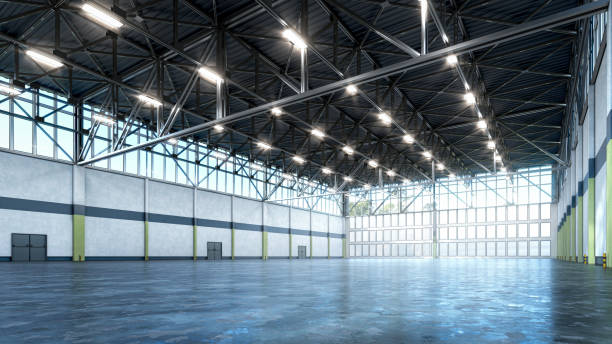 istock Interior of a warehouse. 3d illustration 2184867471