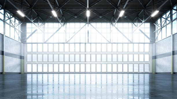 istock Interior of a warehouse. 3d illustration 2184867481