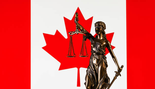 istock Themis figure on the Canadian flag 2184871983
