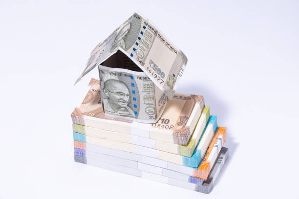 Indian currency notes stock photo