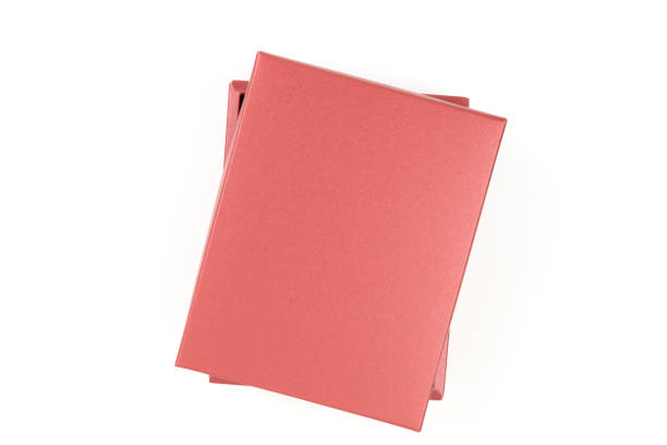 istock Top view, red gift box isolated on a white background. 2184885638
